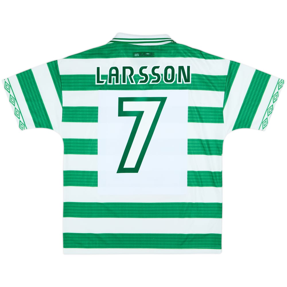 1997-99 Celtic Home Shirt Larsson #7 - 8/10 - (M)