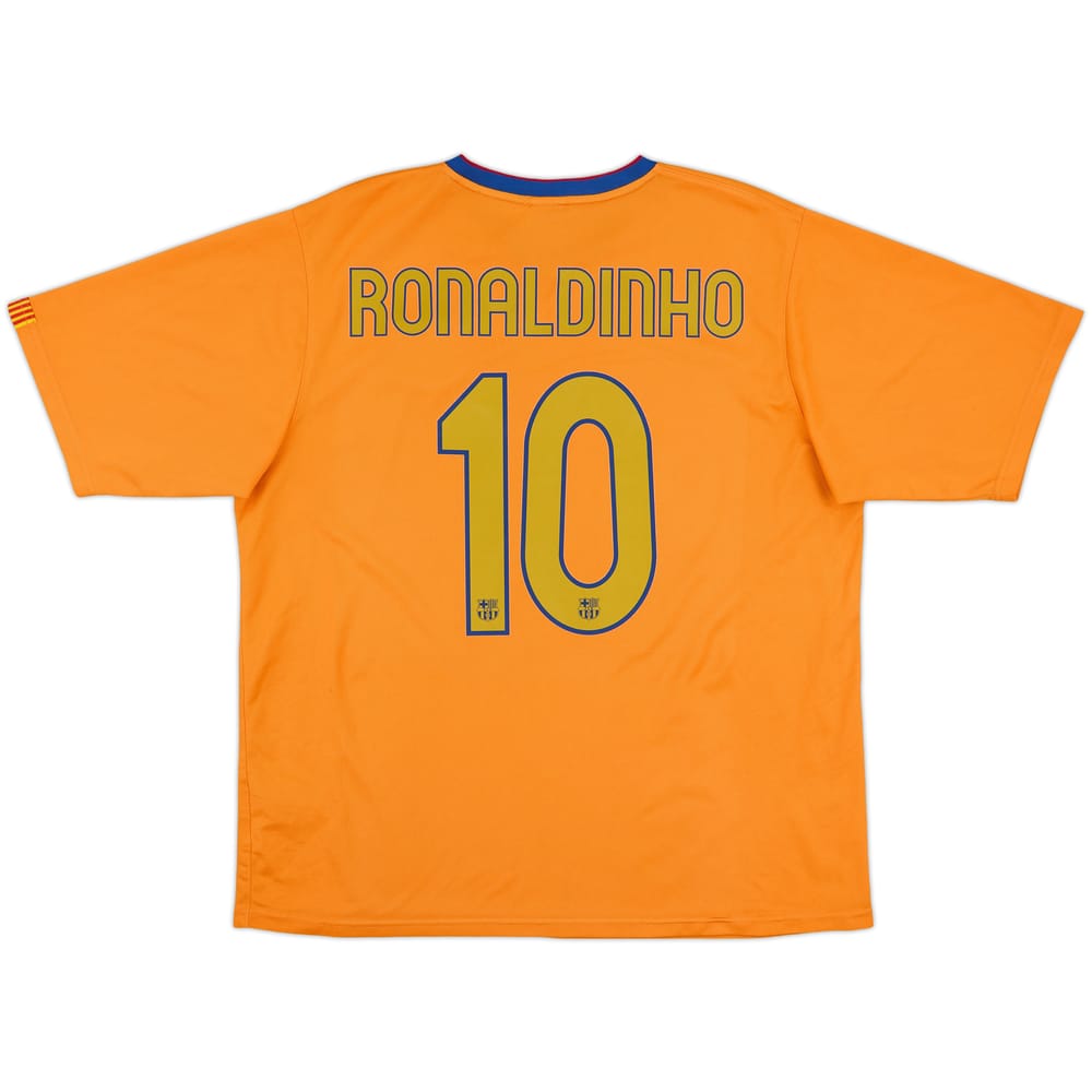2006-08 Barcelona Basic Away Shirt Ronaldinho #10 - 8/10 - (XXL)