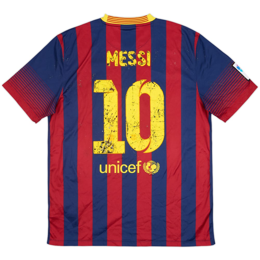 2013-14 Barcelona Home Shirt Messi #10 - 3/10 - (L)