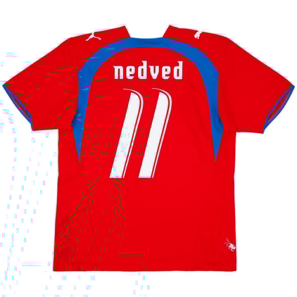 2006-08 Czech Republic Home Shirt Nedved #11 - 7/10 - (M)