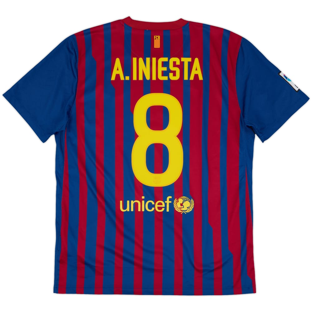 2011-12 Barcelona Home Shirt A.Iniesta #8 - 8/10 - (L)