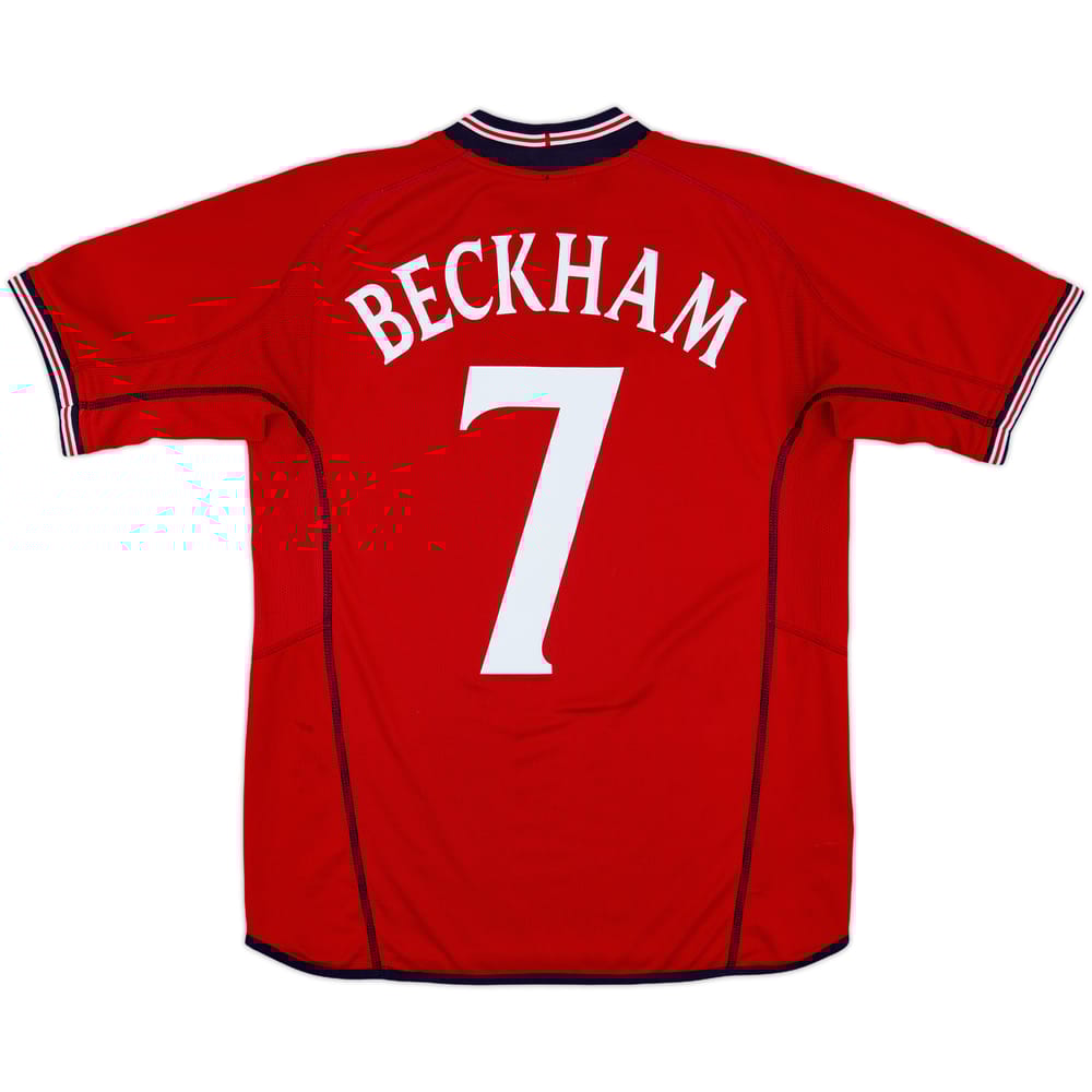 2002-04 England Away Shirt Beckham #7 - 7/10 - (M)