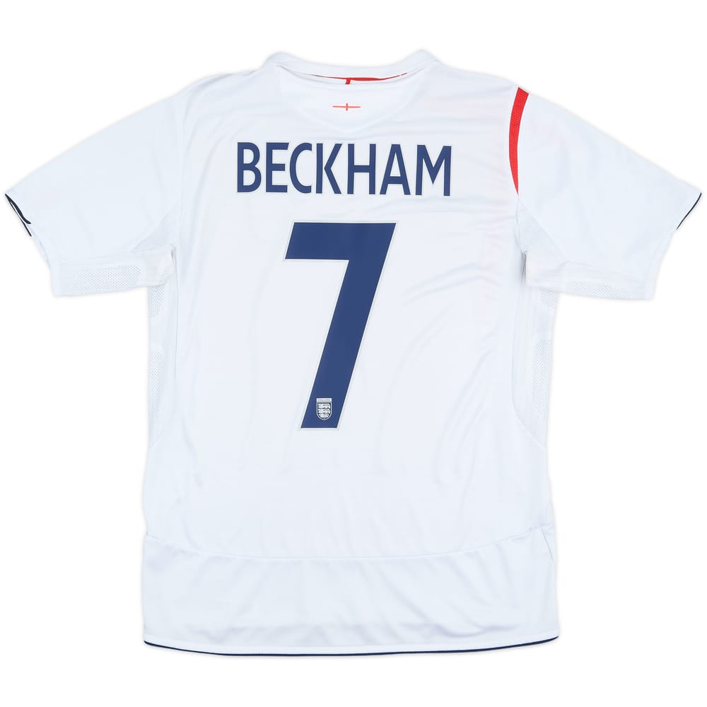 2005-07 England Home Shirt Beckham #7 - 5/10 - (M)