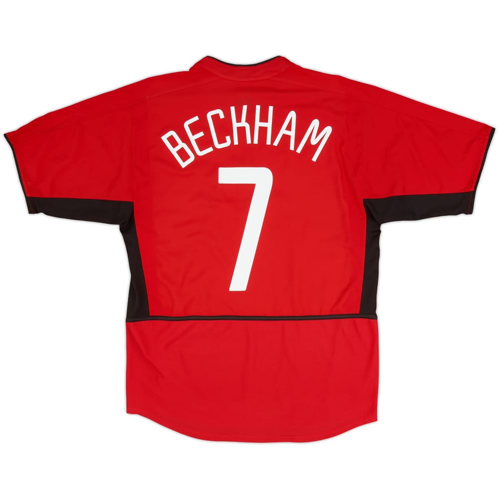 2002-04 Manchester United Home Shirt Beckham #7 - 6/10 - (L)