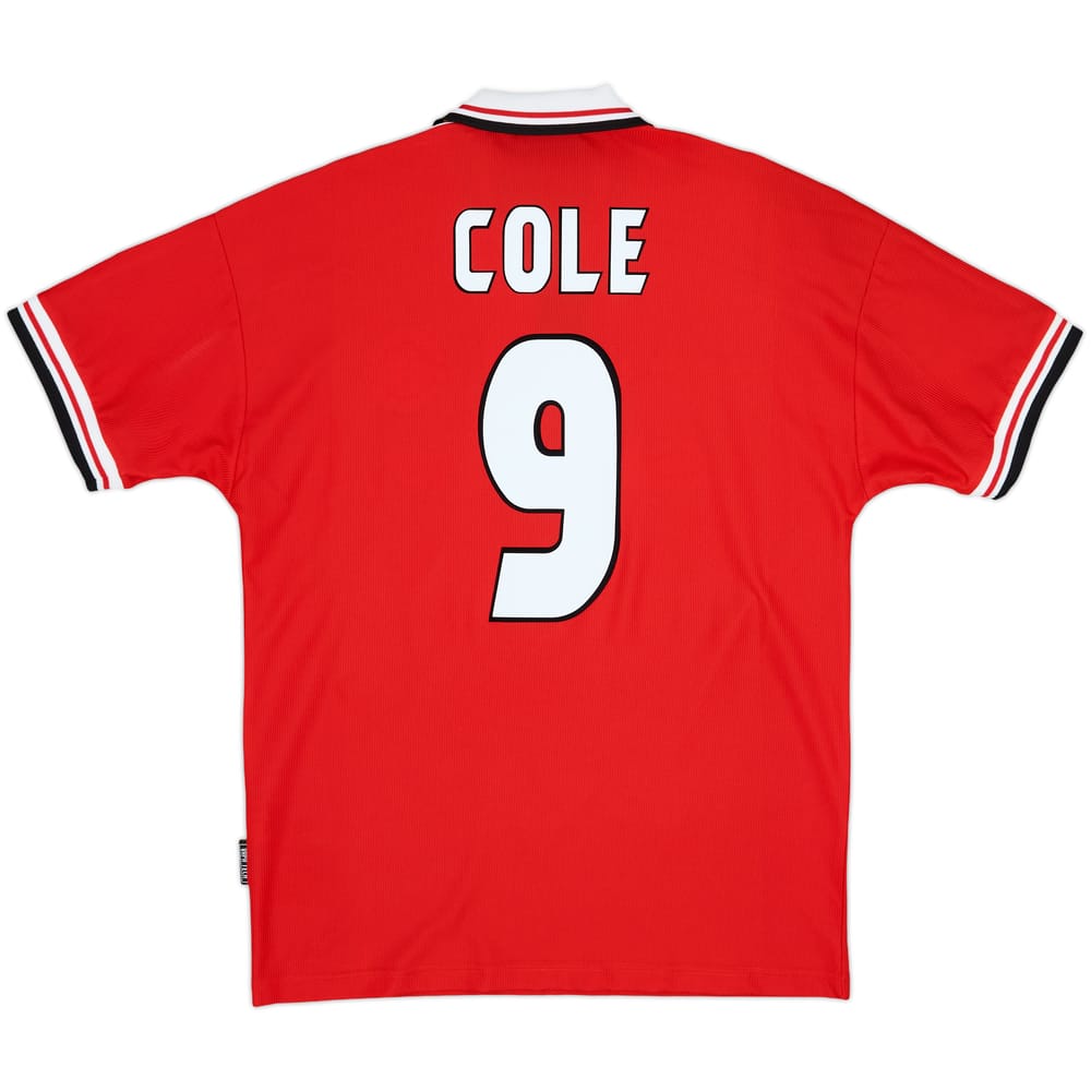 1998-00 Manchester United Home Shirt Cole #9 - 8/10 - (L)