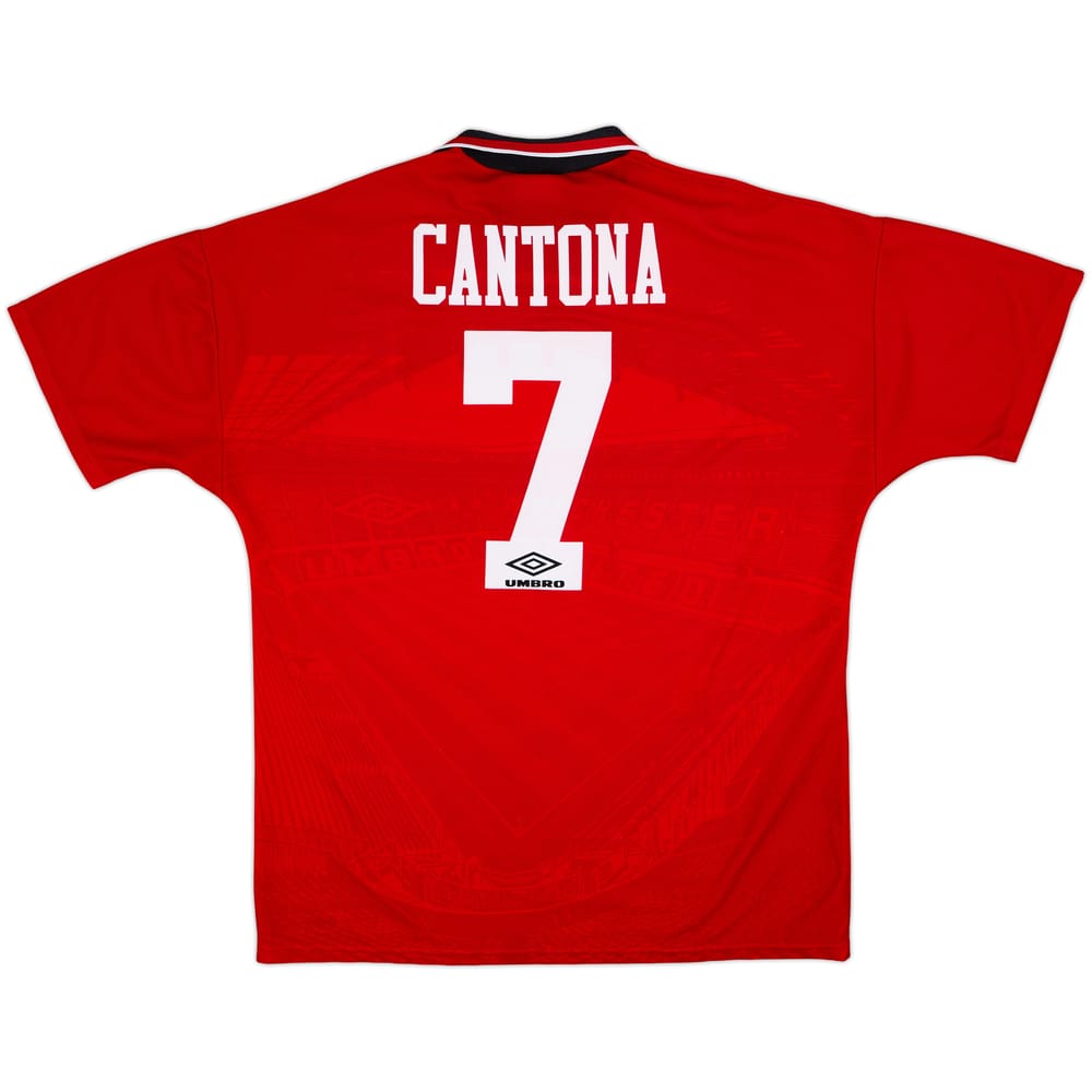 1994-96 Manchester United Home Shirt Cantona #7 - 8/10 - (XL)