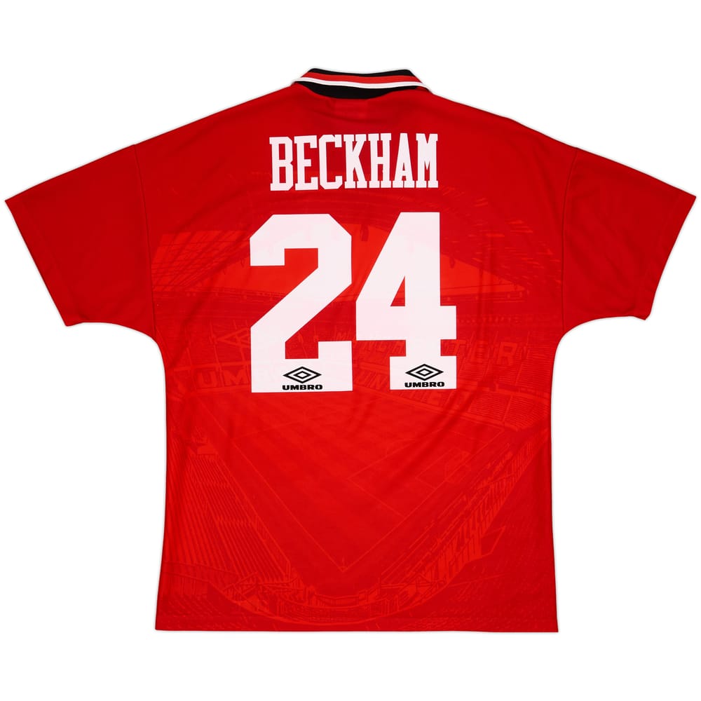 1994-96 Manchester United Home Shirt Beckham #24 - 10/10 - (L)