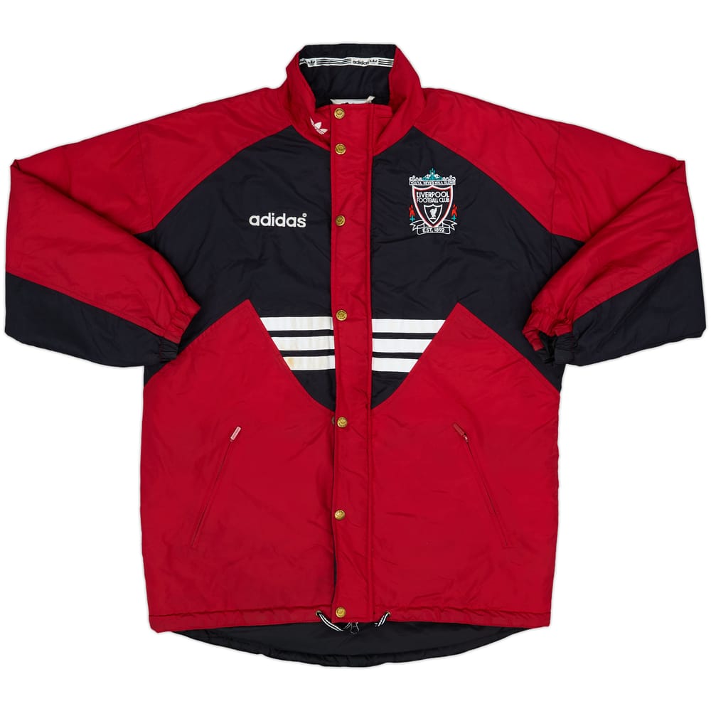 1993-95 Liverpool adidas Padded Bench Coat - 7/10 - (S)