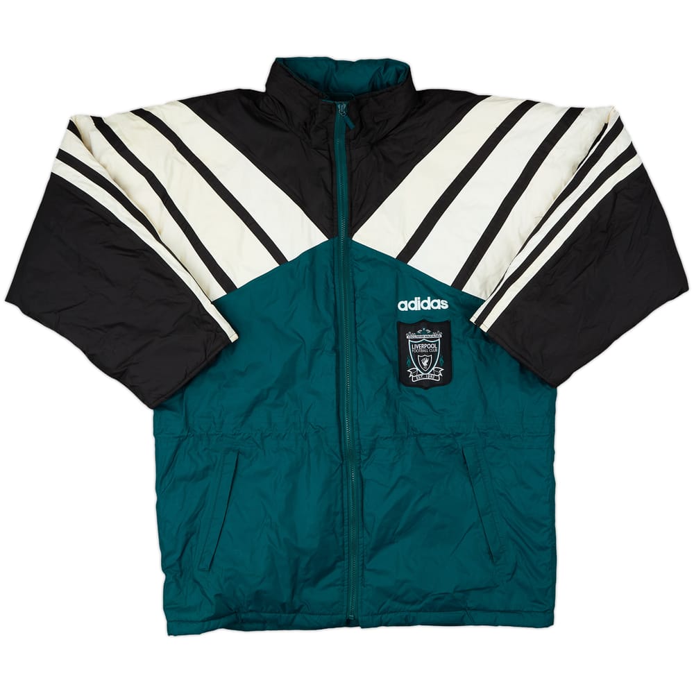 1995-96 Liverpool adidas Padded Bench Coat - 8/10 - (L)