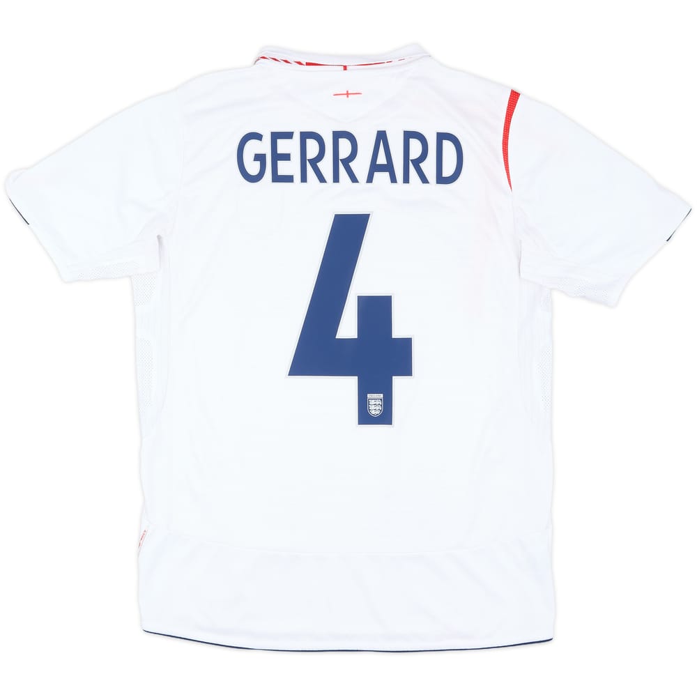 2005-07 England Home Shirt Gerrard #4 - 6/10 - (M)