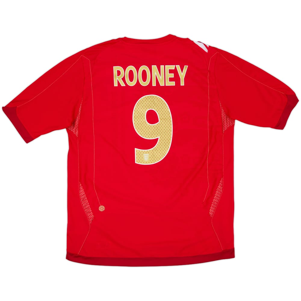 2006-08 England Away Shirt Rooney #9 - 8/10 - (L)