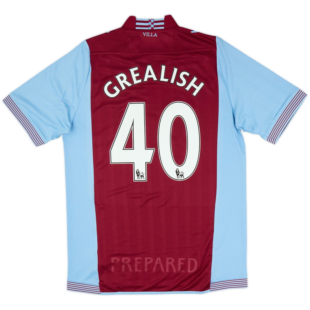 2013-14 Aston Villa Home Shirt Grealish #40 (M)