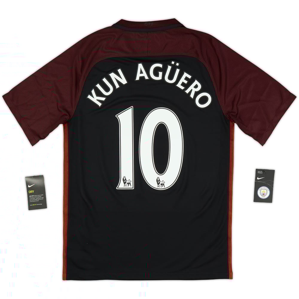 2016-17 Manchester City Away Shirt Kun Aguero #10 (S)