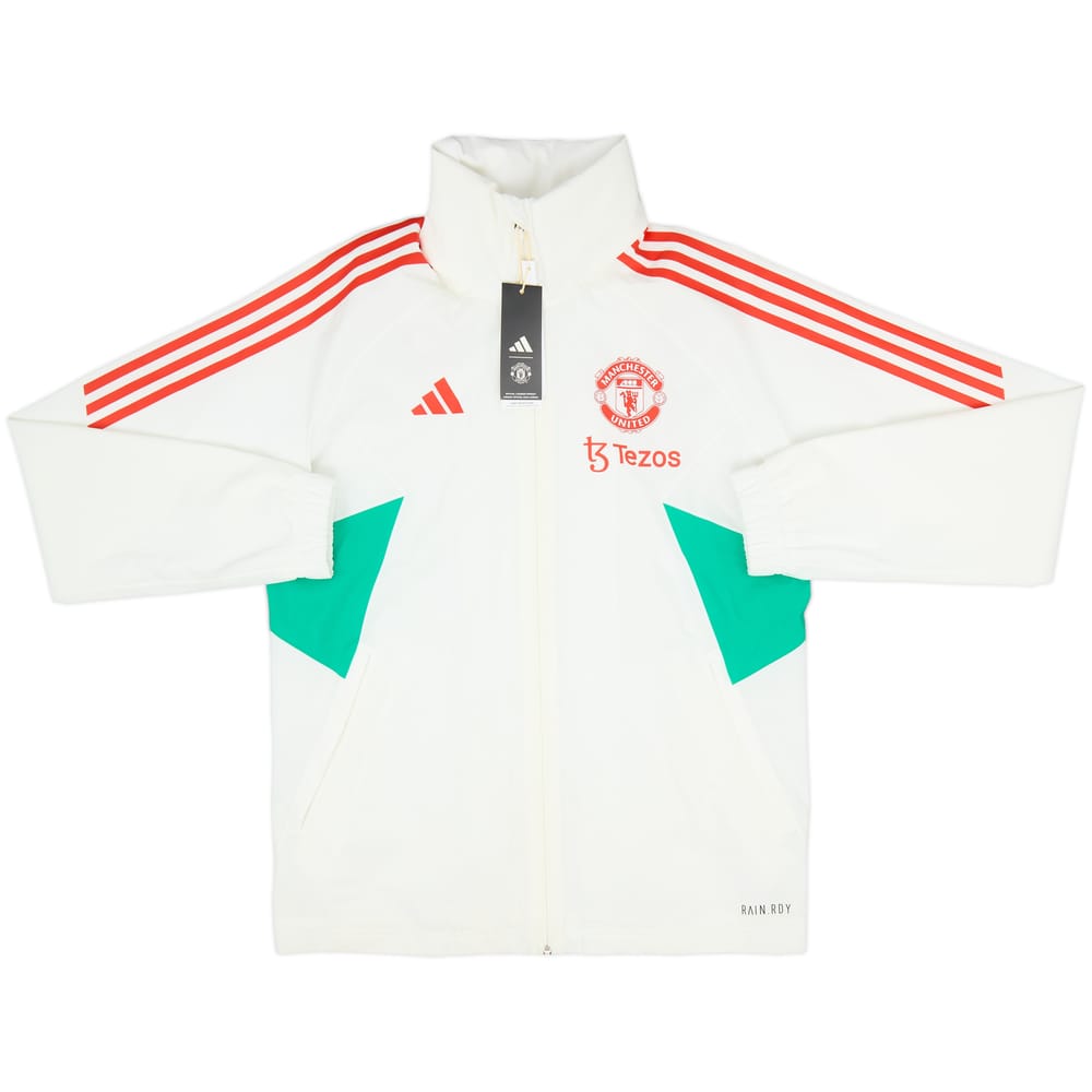 2023-24 Manchester United adidas Hooded Rain Jacket (S)