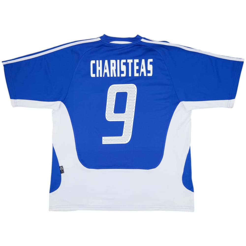 2004-06 Greece Home Shirt Charisteas #9 - 8/10 - (L)