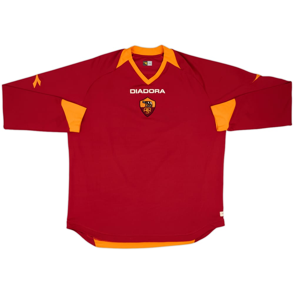 2006-07 Roma Home L/S Shirt - 8/10 - (XL)