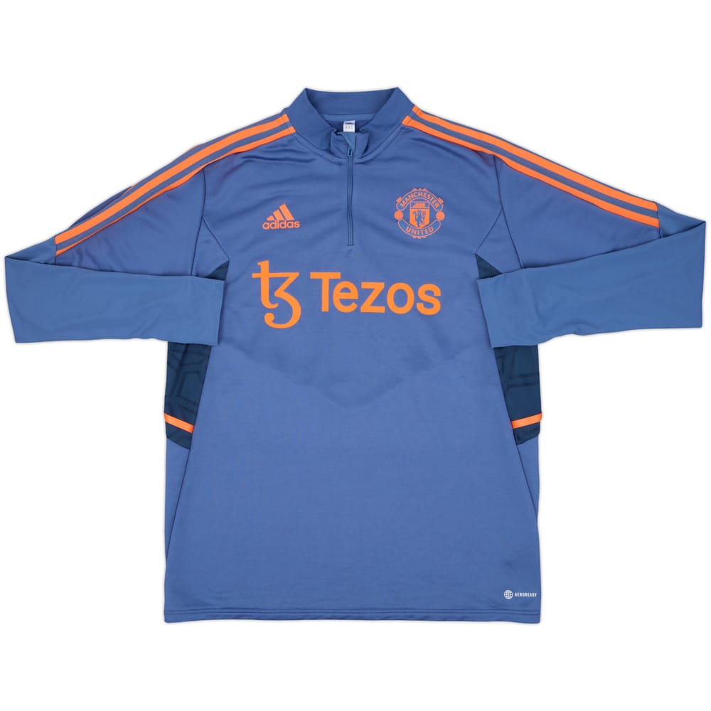 2021-22 Manchester United adidas 1/4 Zip Training Top - 7/10 - (M)