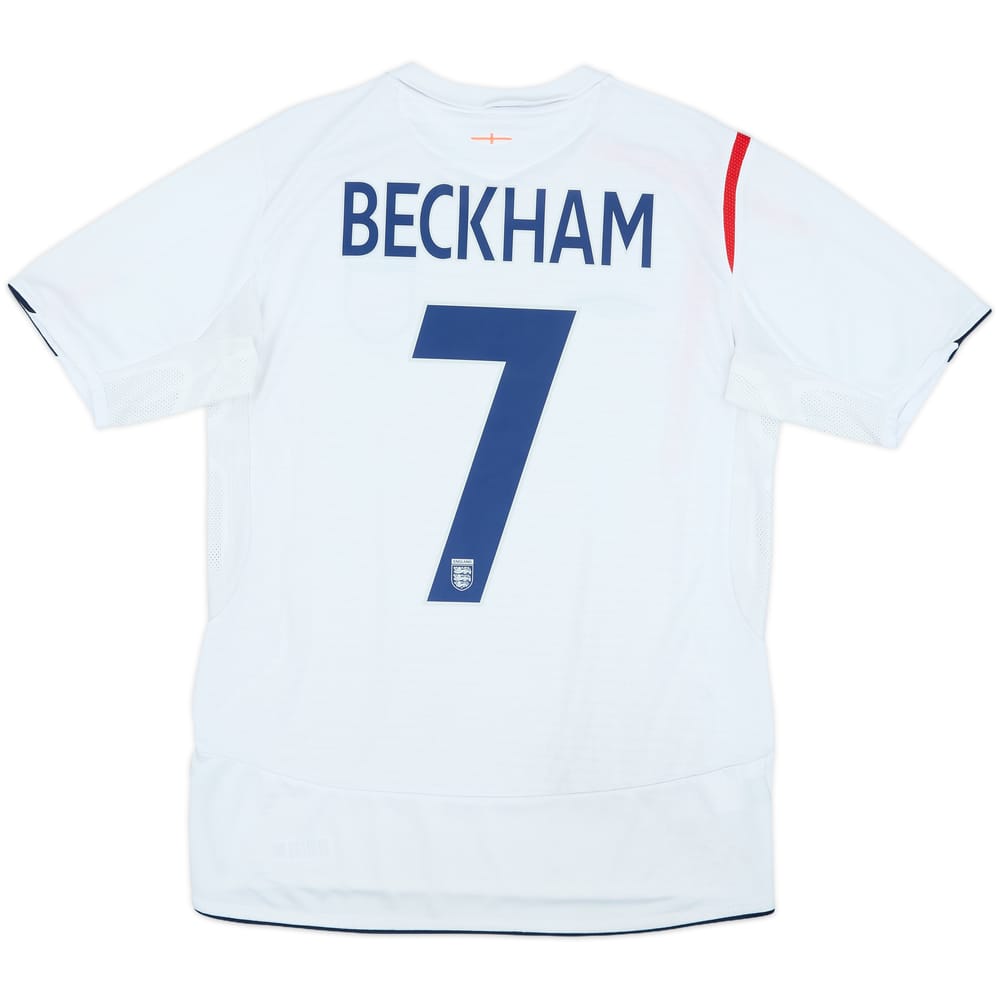 2005-07 England Home Shirt Beckham #7 - 6/10 - (M)