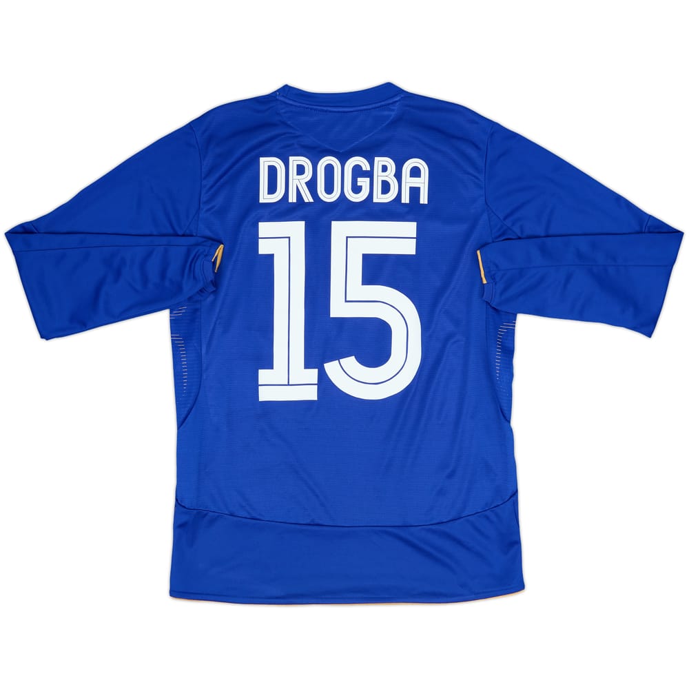 2005-06 Chelsea Centenary Home L/S Shirt Drogba #15 - 8/10 - (M)