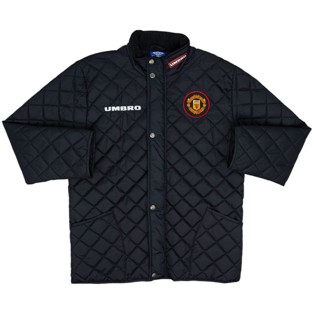 1996-97 Manchester United Umbro Quilted Jacket - 8/10 - (L)