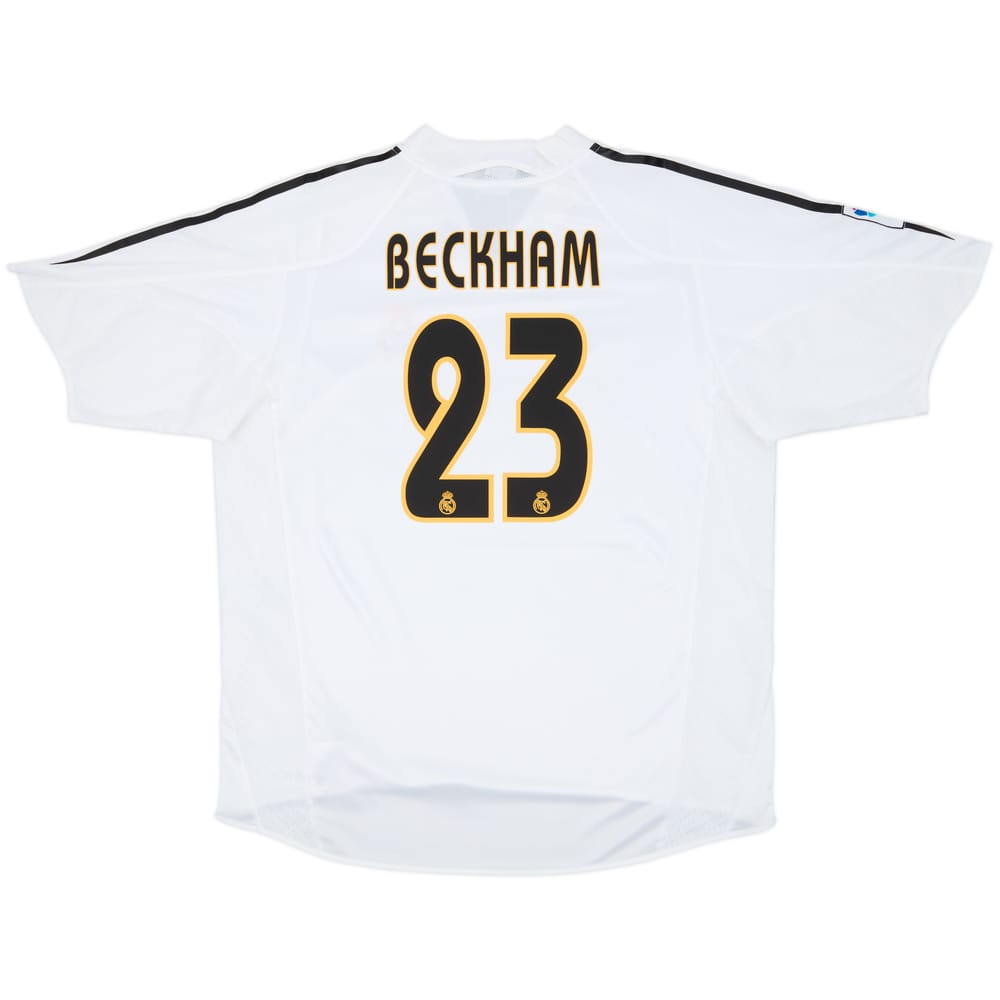 2004-05 Real Madrid Home Shirt Beckham #23 - 8/10 - (XL)