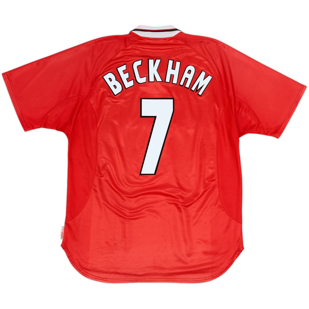 1997-00 Manchester United CL Shirt Beckham #7 - 6/10 - (XL)