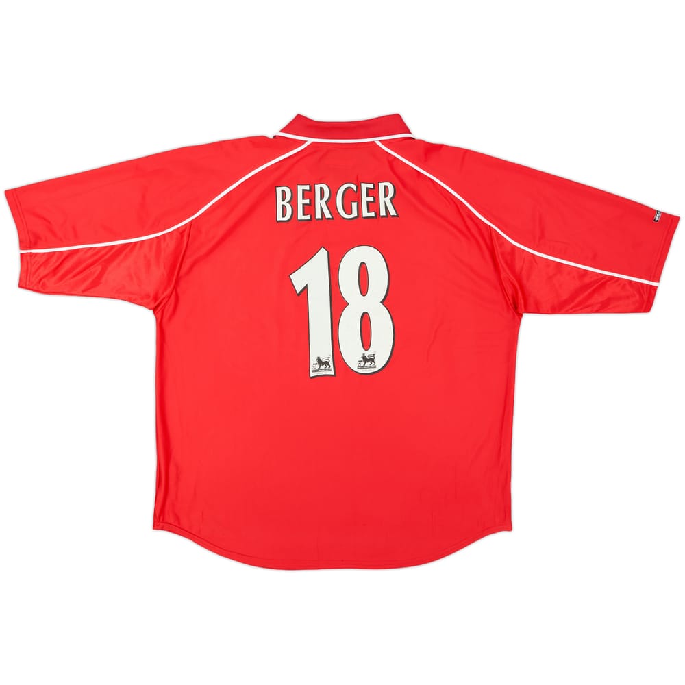 2000-02 Liverpool Home Shirt Berger #18 - 7/10 - (XL)