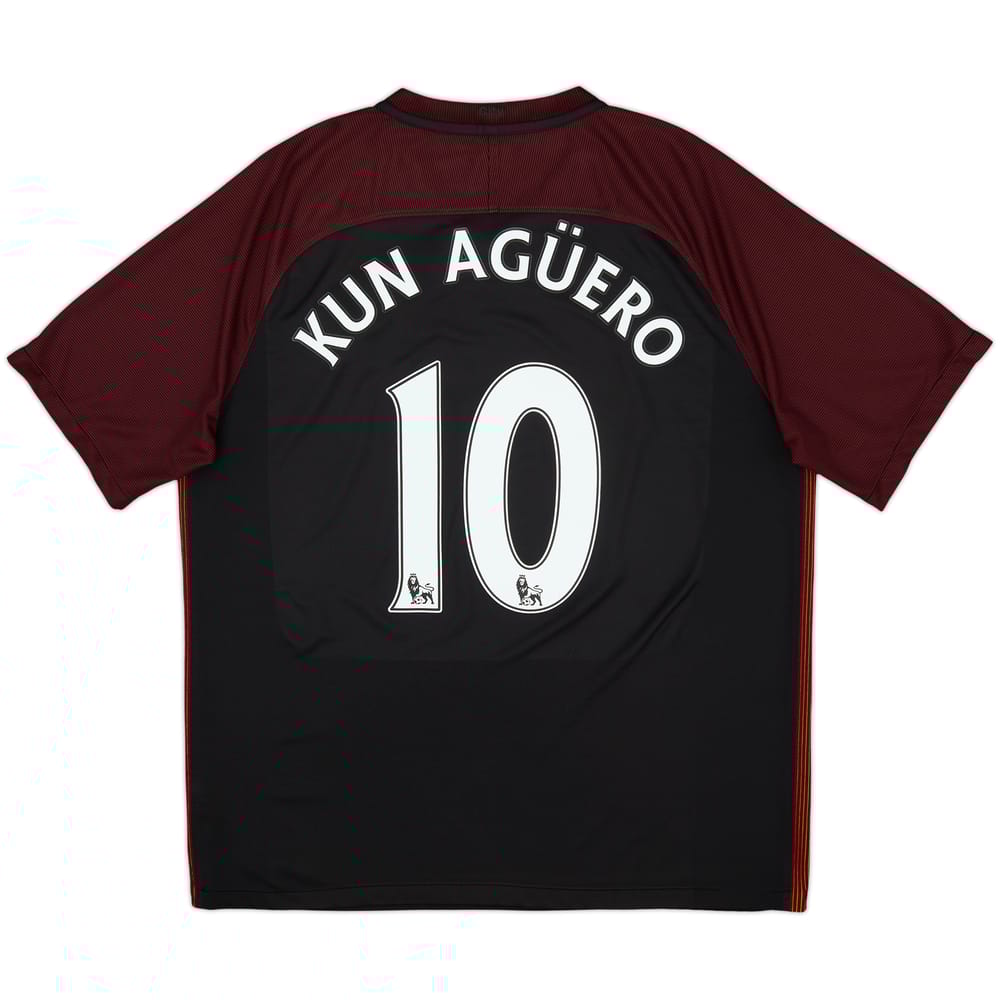 2016-17 Manchester City Away Shirt Kun Aguero #10 - 6/10 - (XL)
