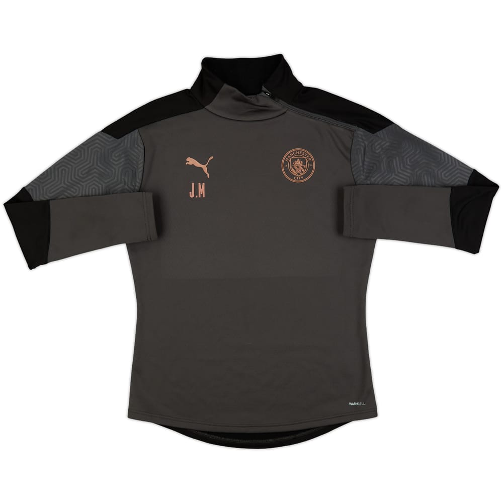 2019-20 Manchester City Staff Issue 1/4 Zip Training Top J.M - 8/10 - (M)