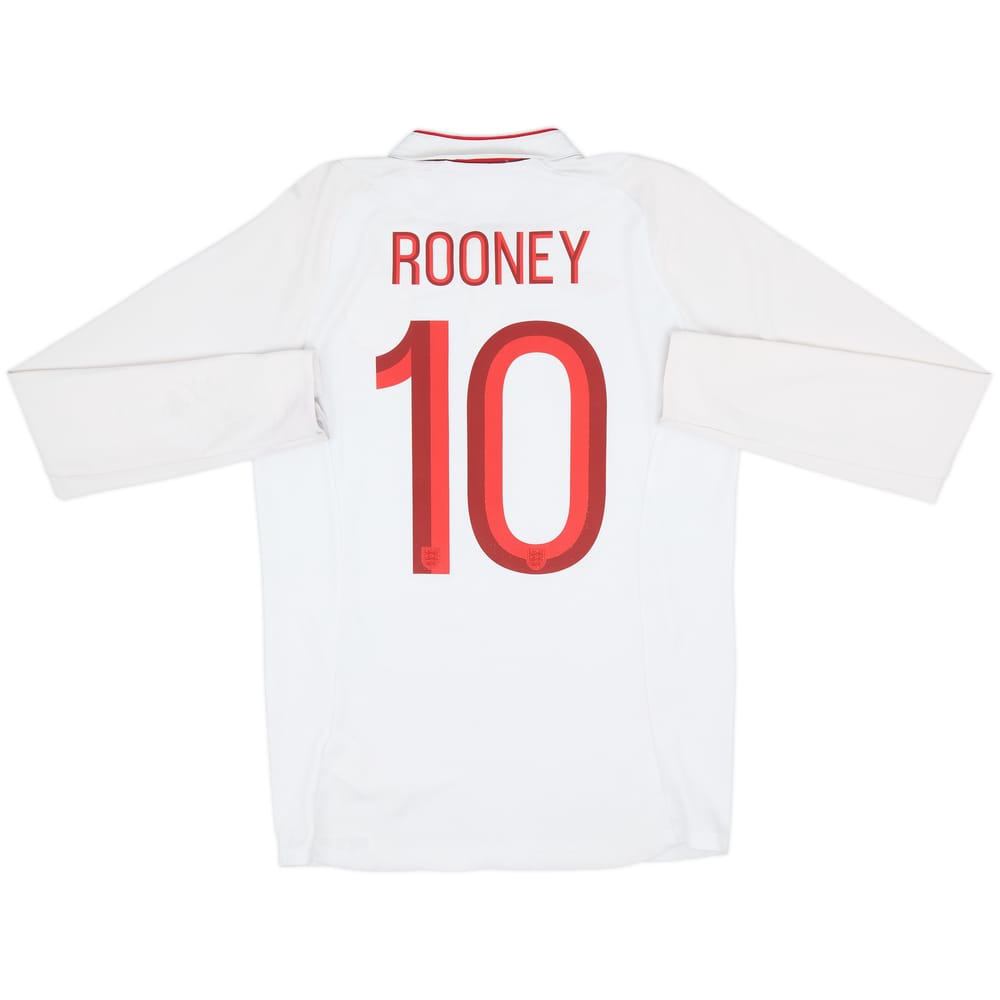 2012-13 England Home L/S Shirt Rooney #10 - 6/10 - (M)