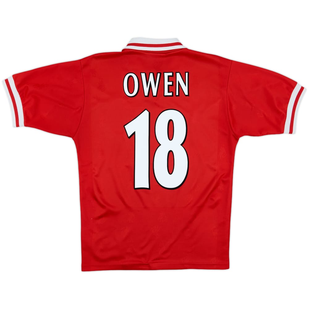 1996-98 Liverpool Home Shirt Owen #18 - 8/10 - (S)