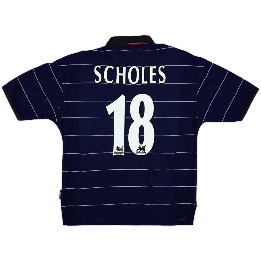1999-00 Manchester United Away Shirt Scholes #18 - 8/10 - (M)