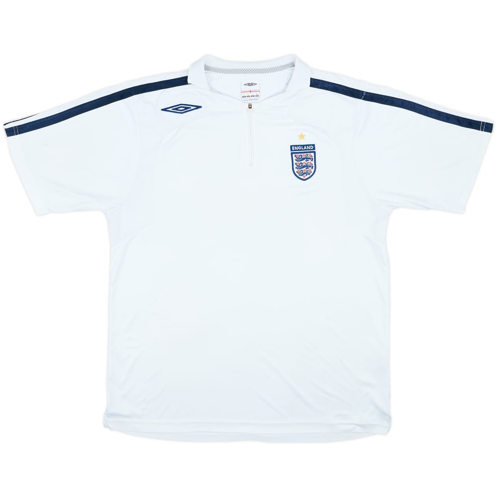 2006-07 England Umbro 1/4 Zip Polo Shirt - 7/10 - (L)