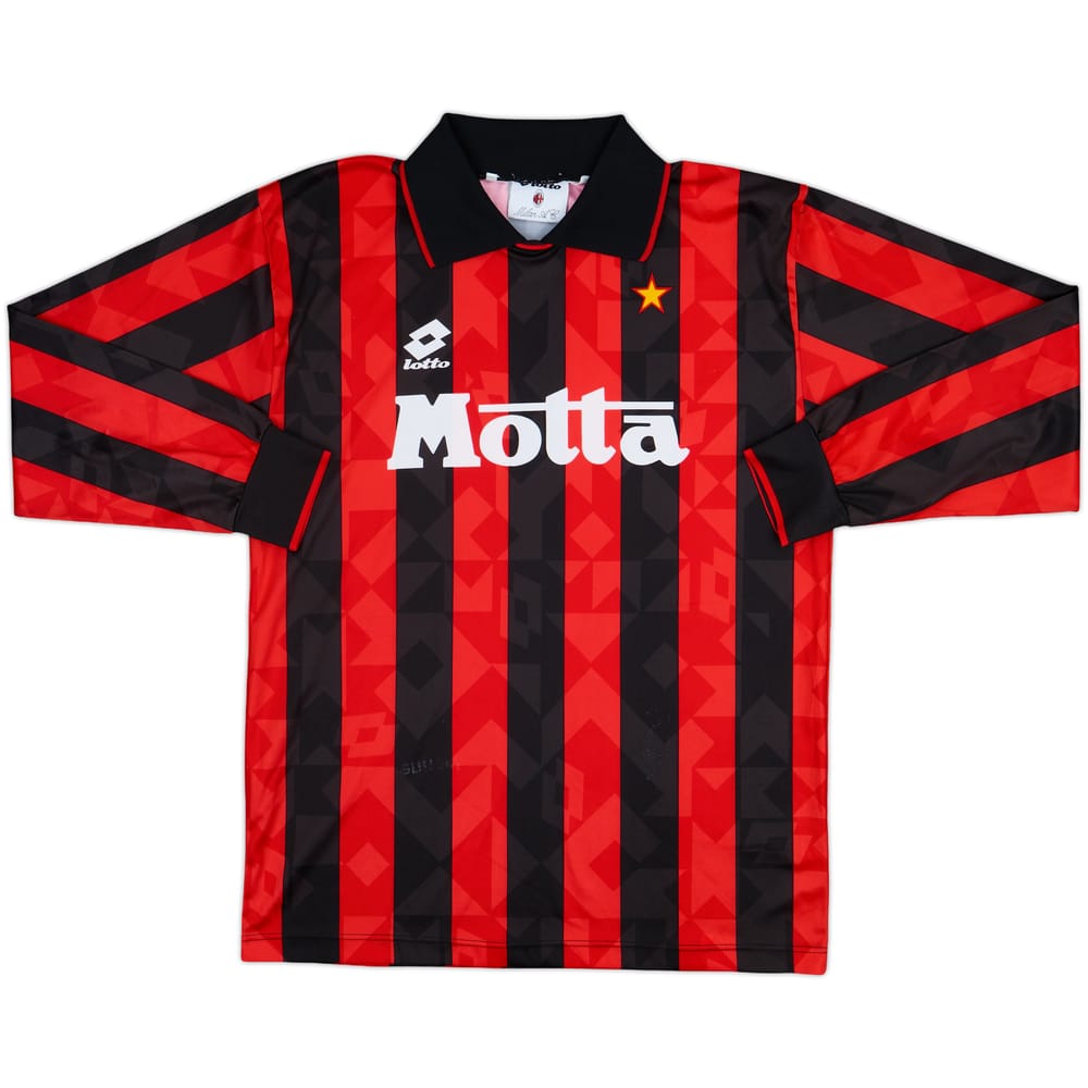 1993-94 AC Milan Home L/S Shirt - 5/10 - (XL)