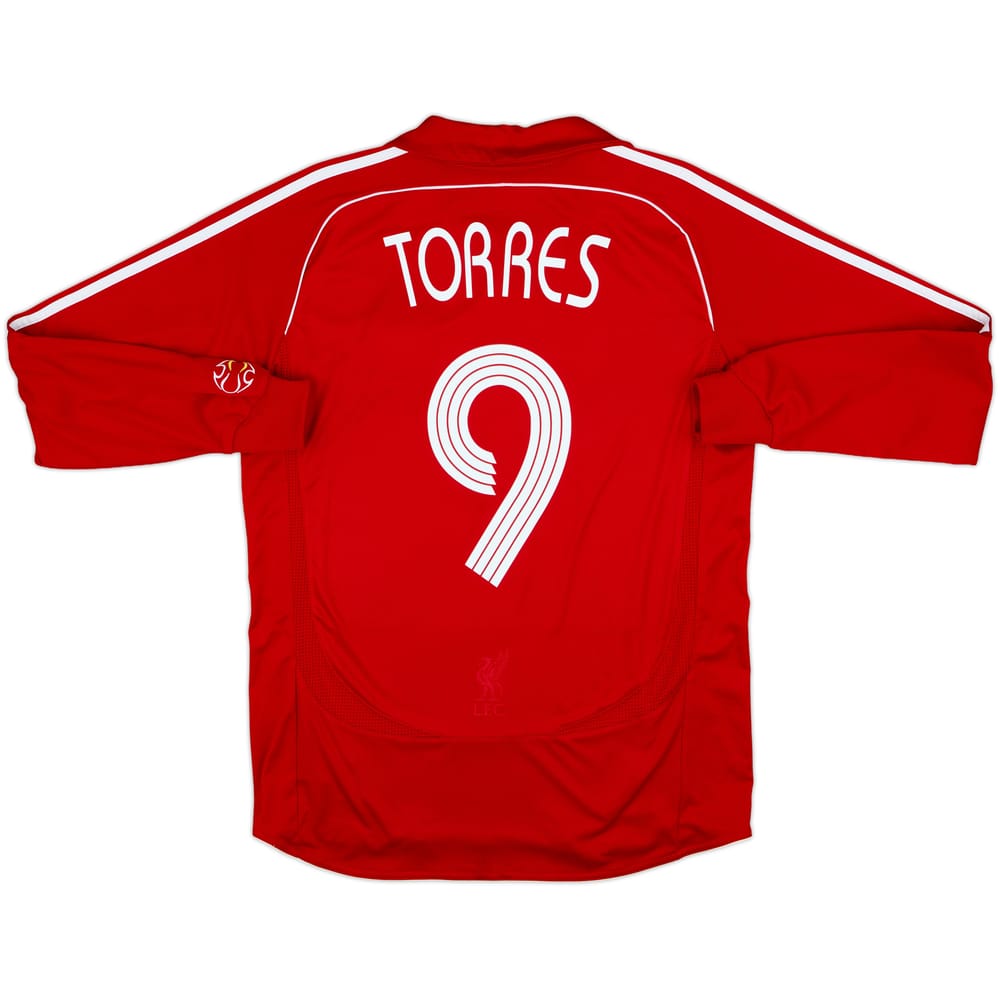 2006-08 Liverpool Home L/S Shirt Torres #9 - 6/10 - (M)