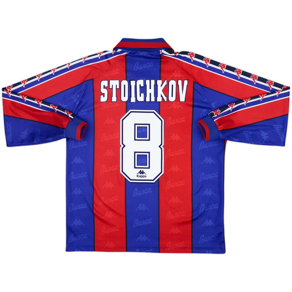 1995-97 Barcelona Home L/S Shirt Stoichkov #8 - 7/10 - (M)