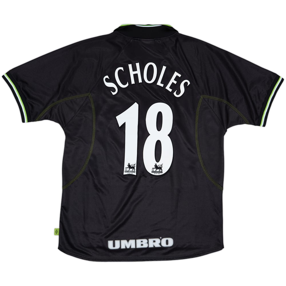 1998-99 Manchester United Third Shirt Scholes #18 - 8/10 - (L)