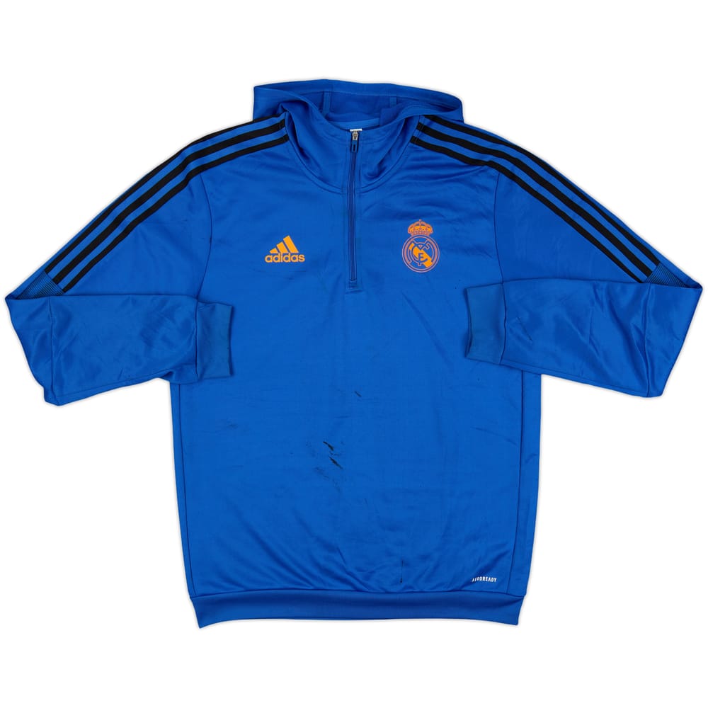 2021-22 Real Madrid adidas 1/4 Zip Training Top - 5/10 - (M)