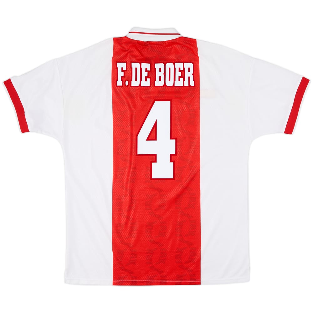 1998-99 Ajax Home Shirt F.De Boer #4 - 8/10 - (L)