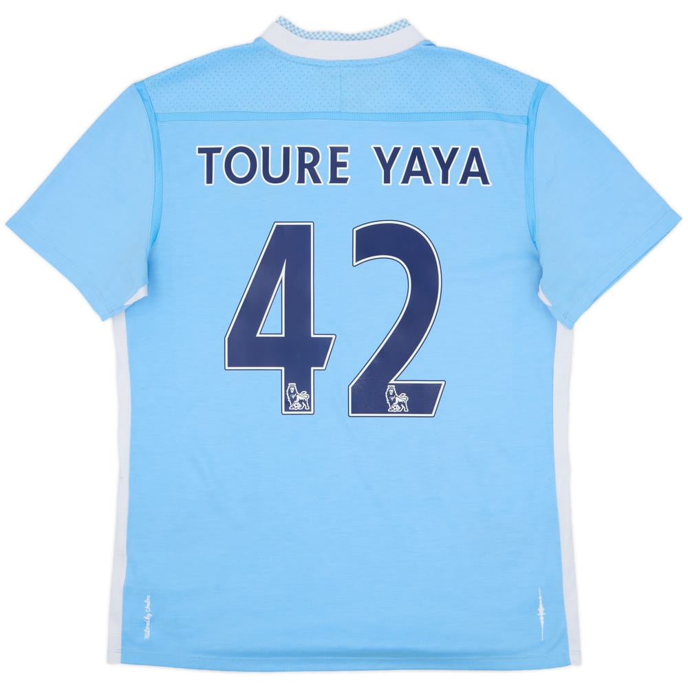2011-12 Manchester City Home Shirt Toure Yaya #42 - 8/10 - (L)