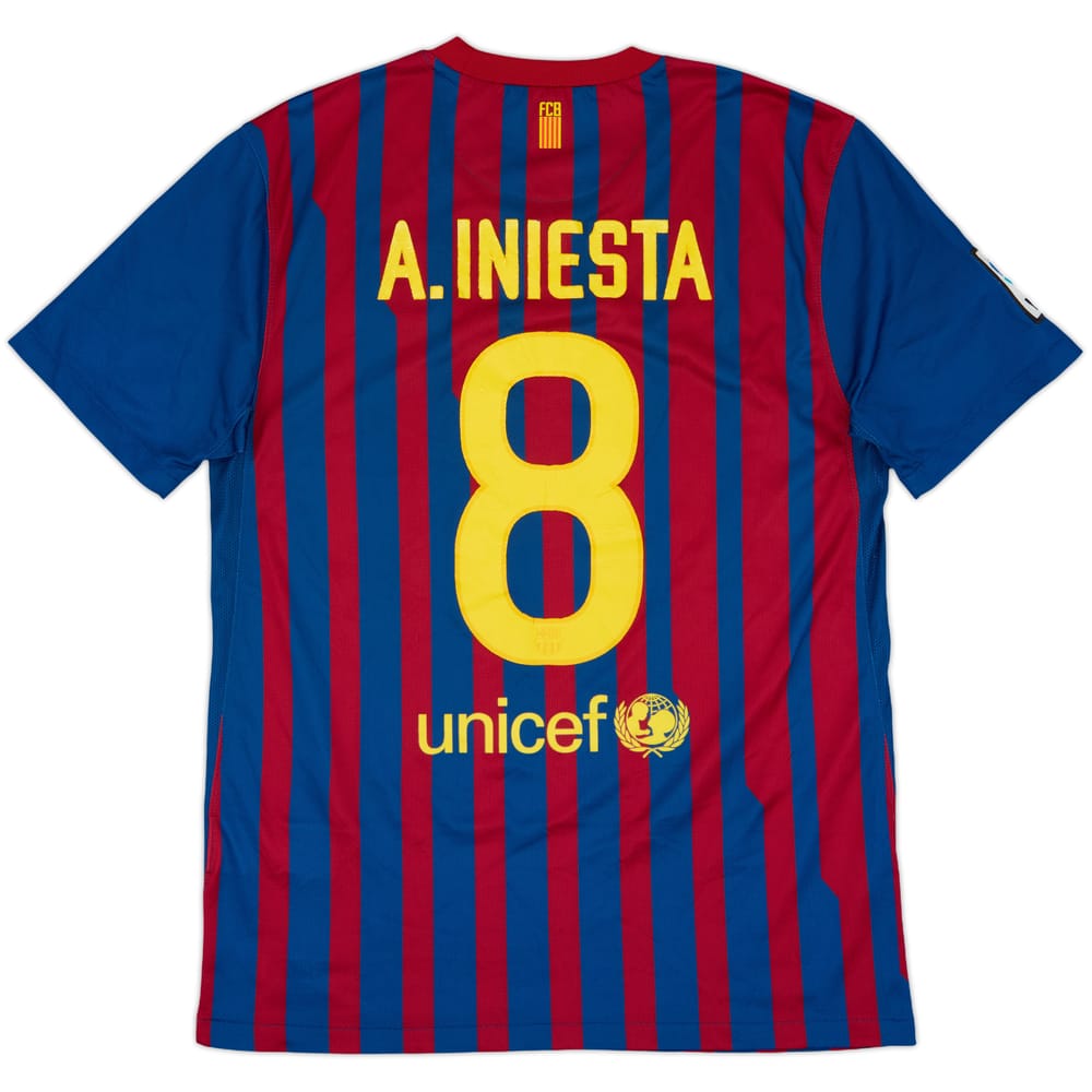2011-12 Barcelona Home Shirt A.Iniesta #8 - 7/10 - (M)
