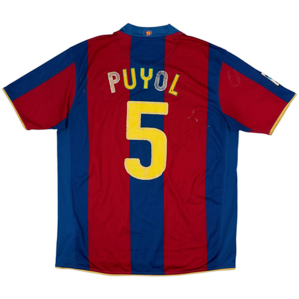 2007-08 Barcelona Home Shirt Puyol #5 - 4/10 - (L)