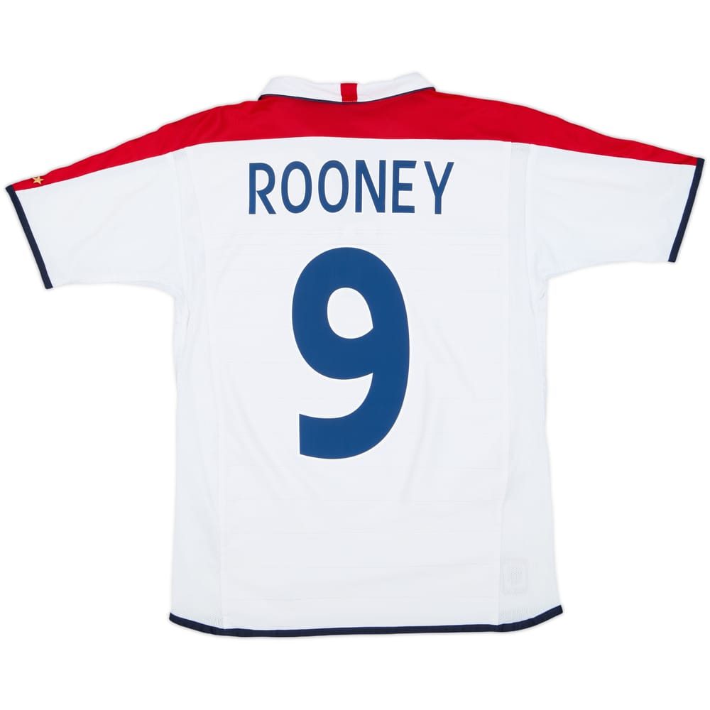 2003-05 England Home Shirt Rooney #9 - 6/10 - (XL.Boys)