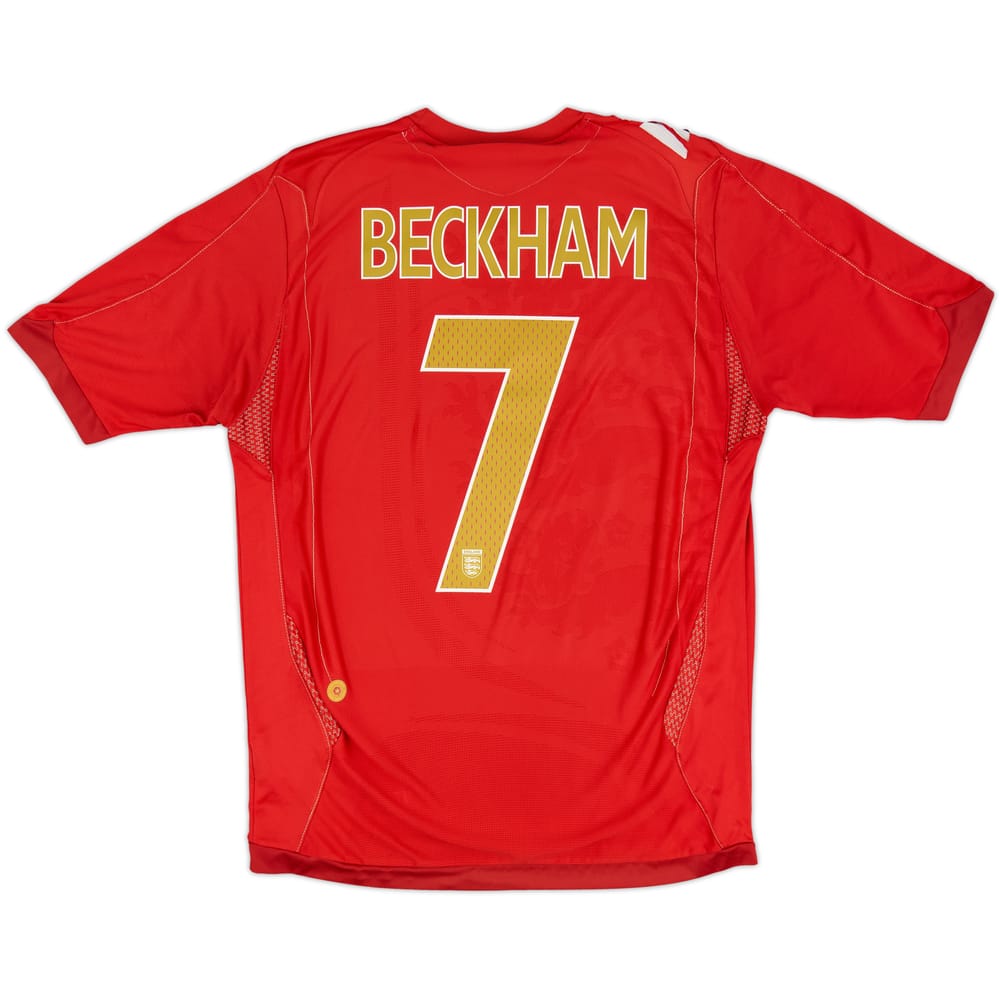 2006-08 England Away Shirt Beckham #7 - 5/10 - (M)