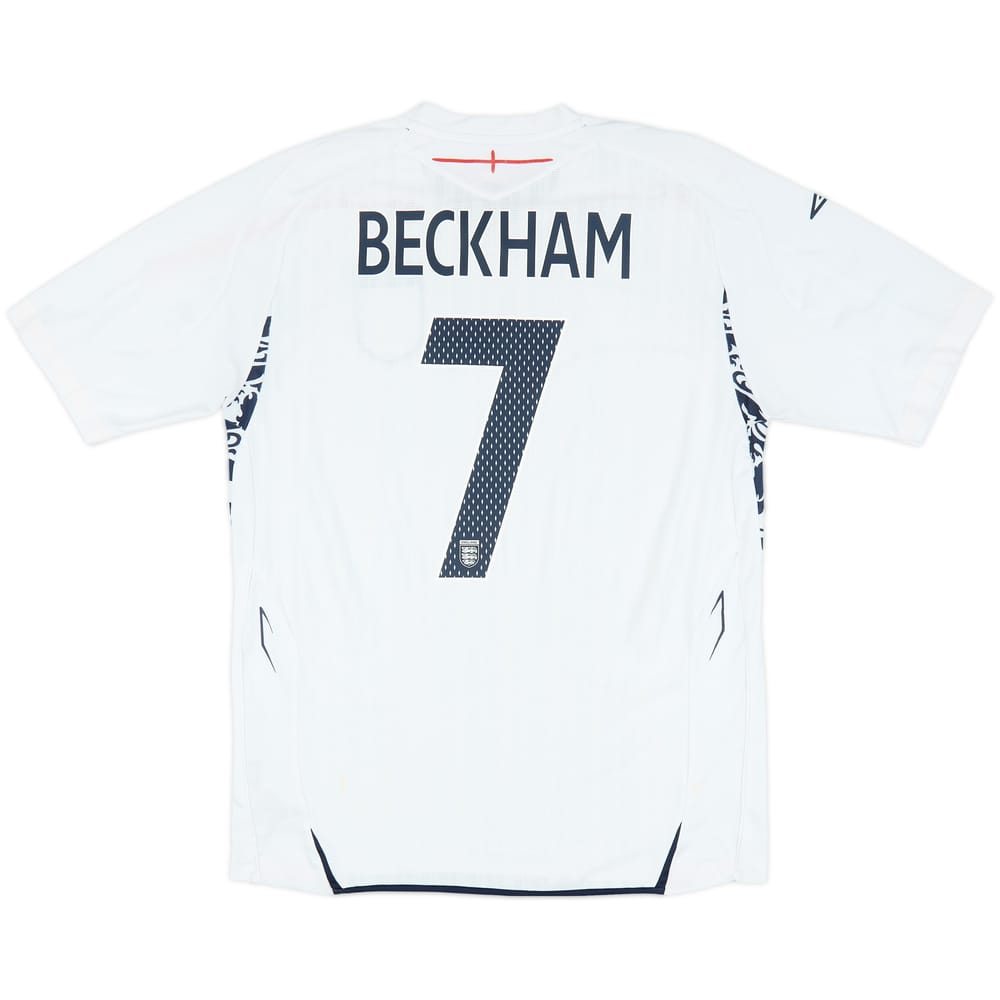 2007-09 England Home Shirt Beckham #7 - 6/10 - (L)
