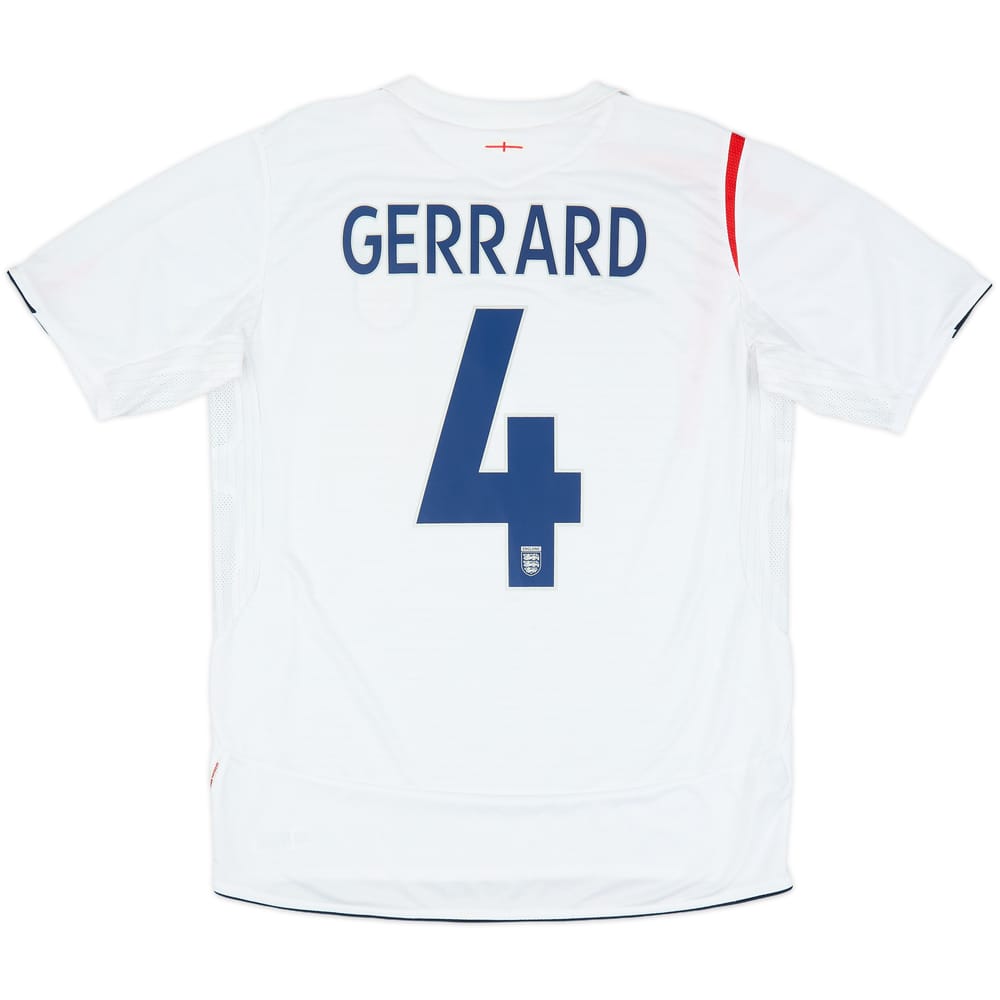 2005-07 England Home Shirt Gerrard #4 - 6/10 - (L)