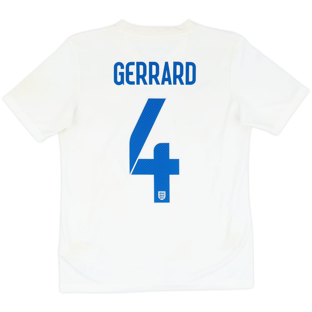 Camiseta de local de Inglaterra 2014-15 Gerrard #4 - 5/10 - (XL.Juvenil)