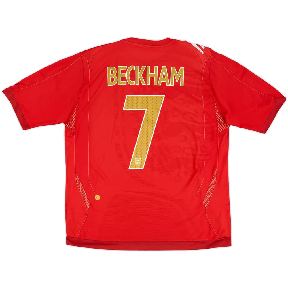 2006-08 England Away Shirt Beckham #7 - 5/10 - (XL)