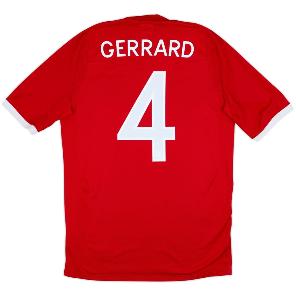 2010-11 England Away Shirt Gerrard #4 - 8/10 - (S)