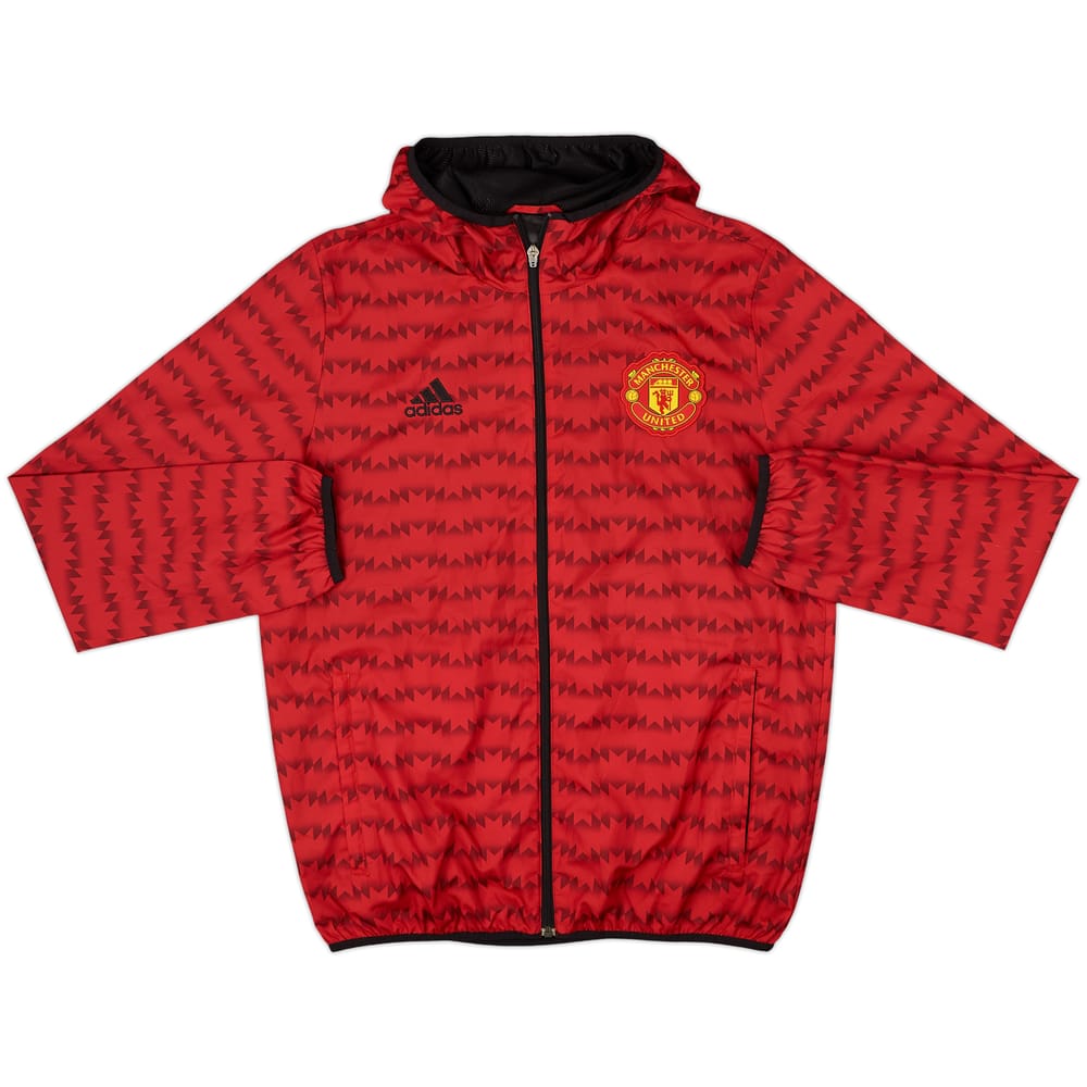 2015-16 Manchester United adidas Hooded Track Jacket - 9/10 - (M)